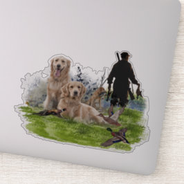 Golden Retrievers - Hervorragende Jagdhunde Aufkleber