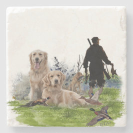 Golden Retrievers - Hervorragende Jagdhunde Steinuntersetzer