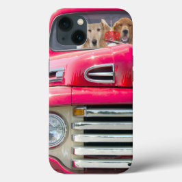 Golden Retrievers in Red Truck Case-Mate iPhone Hülle