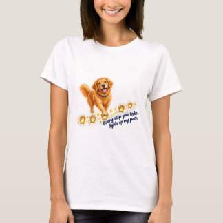Golden Retrievers Magischer Pfotenabdruck-Pfad T-Shirt