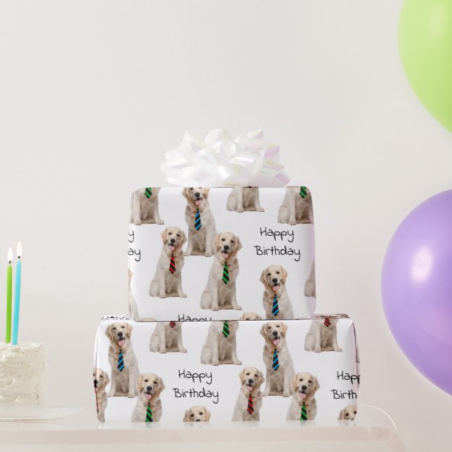 Golden Retrievers mit Neckties Geschenkpapier (Partygeschenke)