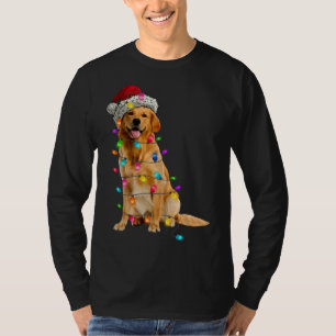 Golden Retrievers Weihnachtsleuchten Hat Santa Dog T-Shirt