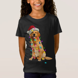 Golden Retrievers Weihnachtsleuchten Hat Santa Dog T-Shirt