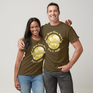 Golden Retro Disco Ball PERSONALISIERTER T - Shirt