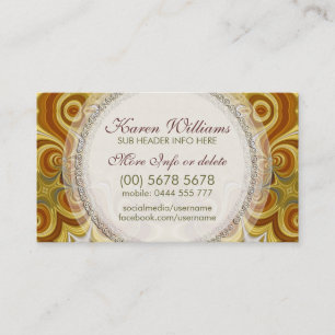Golden Retro Super Swirls w logo Carte de visite