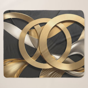 Golden Rings Abstrakt Art - Modernes Luxus Design Sherpadecke