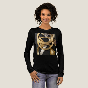 Golden Rings Abstrakt Art - Modernes Luxus Design Tri-Blend Shirt