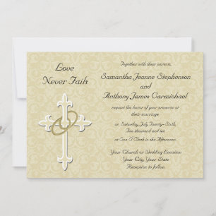 Golden Rings Christlich Hochzeitseinladungen Einladung