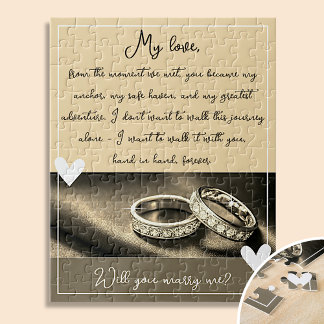 Golden Rings Heiratsvorschlag wird Sie mir heirate