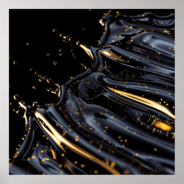 Golden Ripple Flow Poster