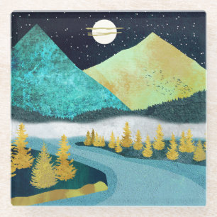 Golden River Glasuntersetzer