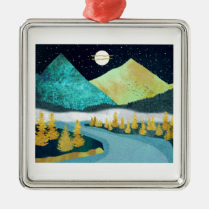 Golden River Ornament Aus Metall