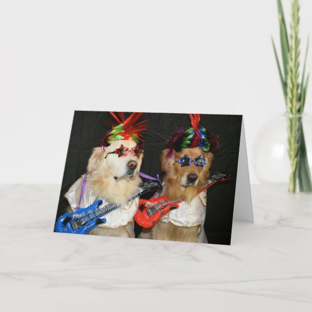 Golden Rock Star Geburtstag Karte (Vorderseite)