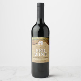 Golden Rolling Hills Weinetikett