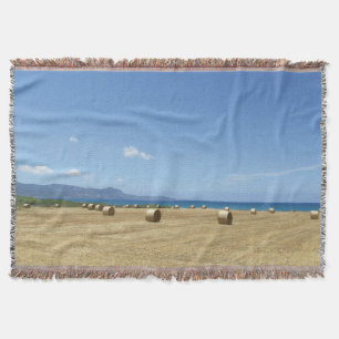 Golden Rolls of Hay and Deep Blue Sea Design Decke
