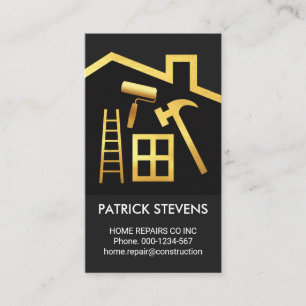 Golden Roof Handyman Tools Reparatur Visitenkarte