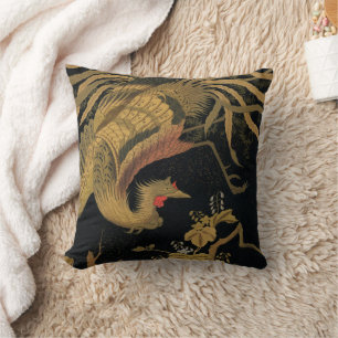Golden Rooster Bird Japanisch Klassische Antike Kissen