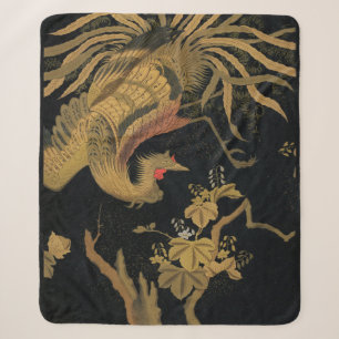 Golden Rooster Bird Japanisch Klassische Antike Sherpadecke