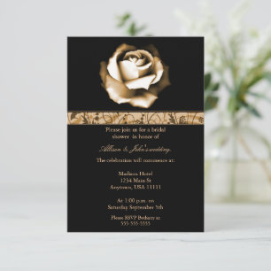 Golden Rose Bridal Dusche Einladung