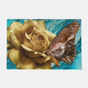 Golden Rose Hund Flügel Schmetterling Flügel Fußmatte