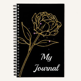 Golden Rose Journal Notebook Notizbuch