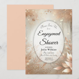 Golden Rosewood Enchanted Forest Verlobung Dusche Einladung