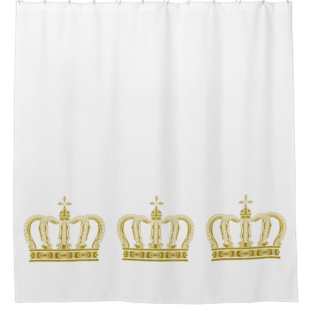 Golden Royal Crown I + Ihr Backgr. Ideen Duschvorhang (Vorderseite)