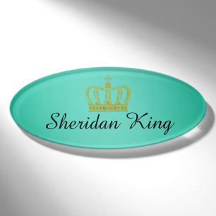 Golden Royal Crown I + Ihr Backgr. Ideen Namenschild