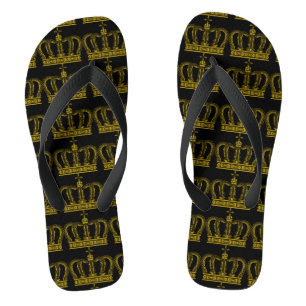 Golden Royal Crown + Ihr Backgr. Ideen Flip Flops