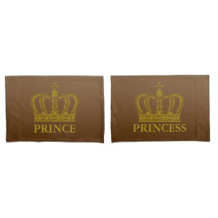 Golden Royal Crown + Ihr Backgr. Ideen Kissenbezug