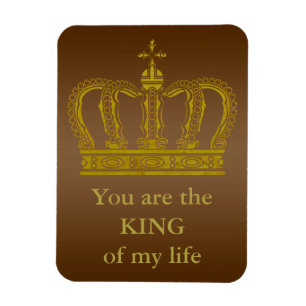 Golden Royal Crown + Ihr Backgr. Ideen Magnet