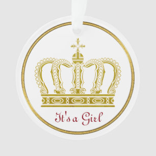 Golden Royal Crown + Ihr Backgr. Ideen Ornament