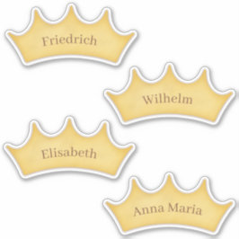 Golden Royal Crown School & Zuhause Individuelle N Aufkleber
