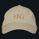 Golden Royal Khaki Hat Bestickte Baseballkappe<br><div class="desc">Rüsten Sie Ihren Kleiderschrank mit dieser khaki Baumwolle verstellbaren Kappe. Mit einer auffallenden "King" Stickerei in Gold verbindet es Stil mit einer Touch von Königtum. Die verstellbare Passform ist perfekt für jeden Anlass und sorgt für Komfort und Vielseitigkeit. Stell dich mühelos heraus!</div>
