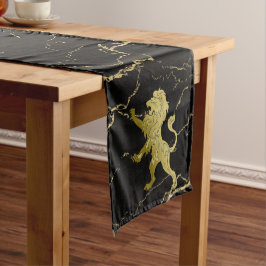 Golden Royal Lion Black Marble Mittelgroßer Tischläufer