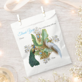 Golden Royal Peacock Tempel Wedding Dreams Geschenktütchen