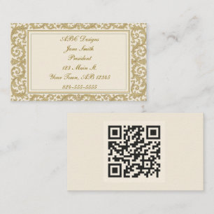 Golden Royal Scrolls Business Card Visitenkarte