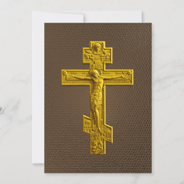Golden Russisch-Orthodoxe Kreuz (Vorderseite)