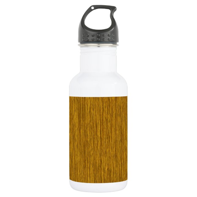 Golden Rustic Grainy Holz Hintergrund Edelstahlflasche (Vorderseite)