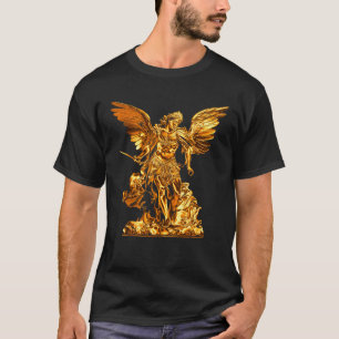 Golden Saint Michael The Archangel T-Shirt