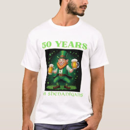 Golden Saint Patrick's 50th Birthday Celebration T-Shirt