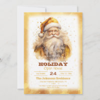 Golden Santa Claus Wasserfarbe