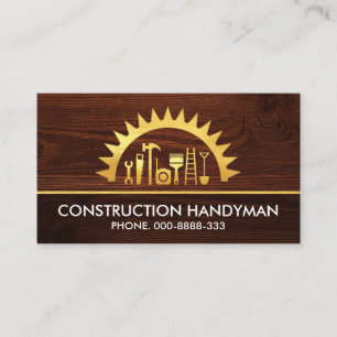 Golden Saw Handyman Tools Holz Visitenkarte
