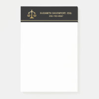 Golden Scales of Justice Theme Design Postit