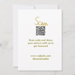 Golden Scan QR Glitzer einfach elegant Einladung