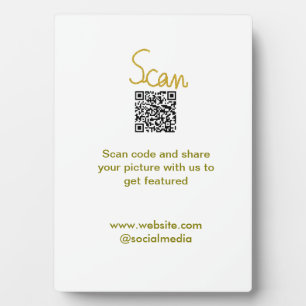 Golden Scan QR Glitzer einfach elegant Fotoplatte