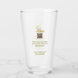 Golden Scan QR Glitzer einfach elegant Glas