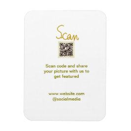 Golden Scan QR Glitzer einfach elegant Magnet