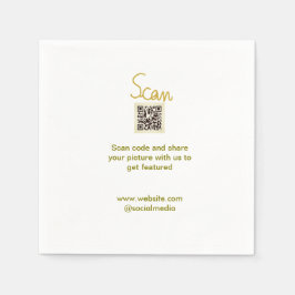 Golden Scan QR Glitzer einfach elegant Serviette