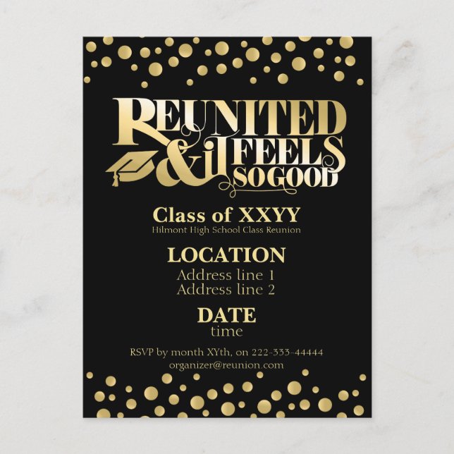 Golden school Reunion Postkarte (Vorderseite)